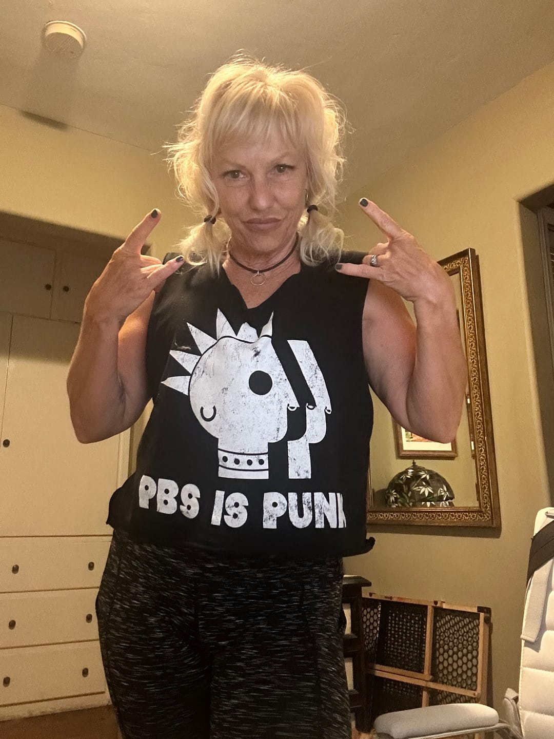 Customer photo review of PBS is Punk Distressed Tee