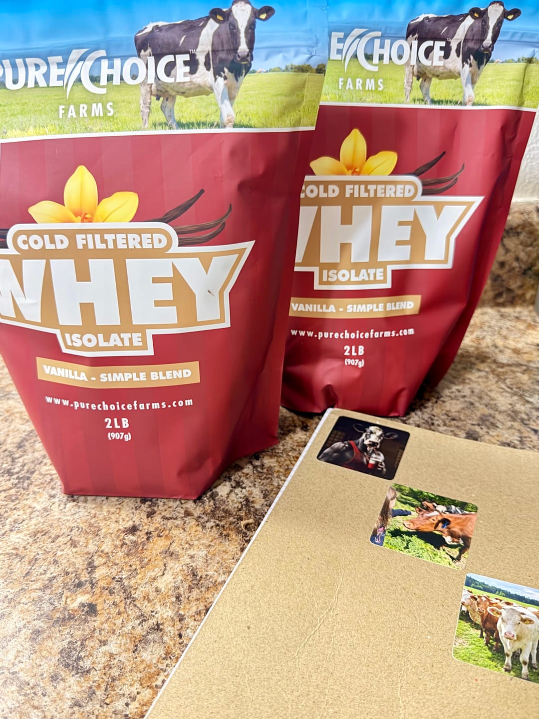 Customer photo review of Whey Protein Isolate with Organic Vanilla