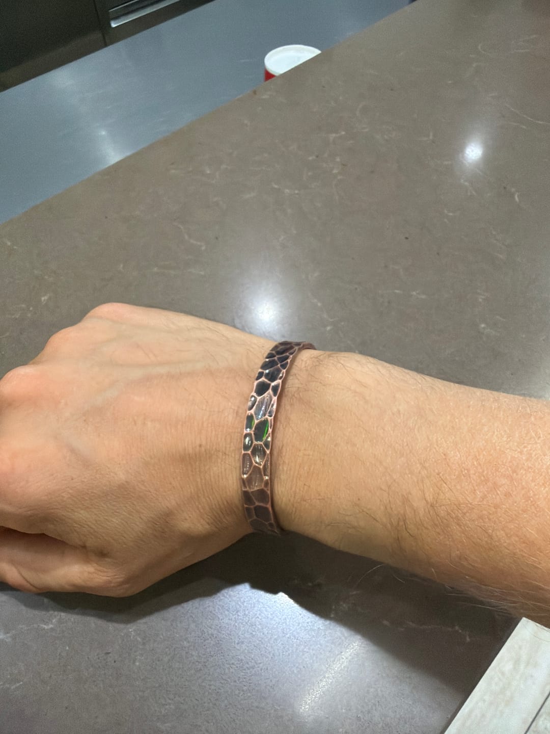 Customer photo review of Van - Bracelet Jonc Cuivre Magnétique