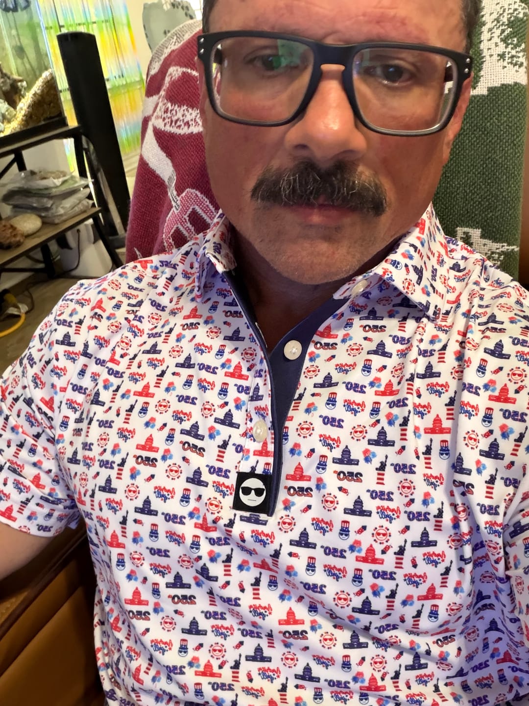Customer photo review of Blue Safari - Athletic Fit Polo - LOW STOCK SALE