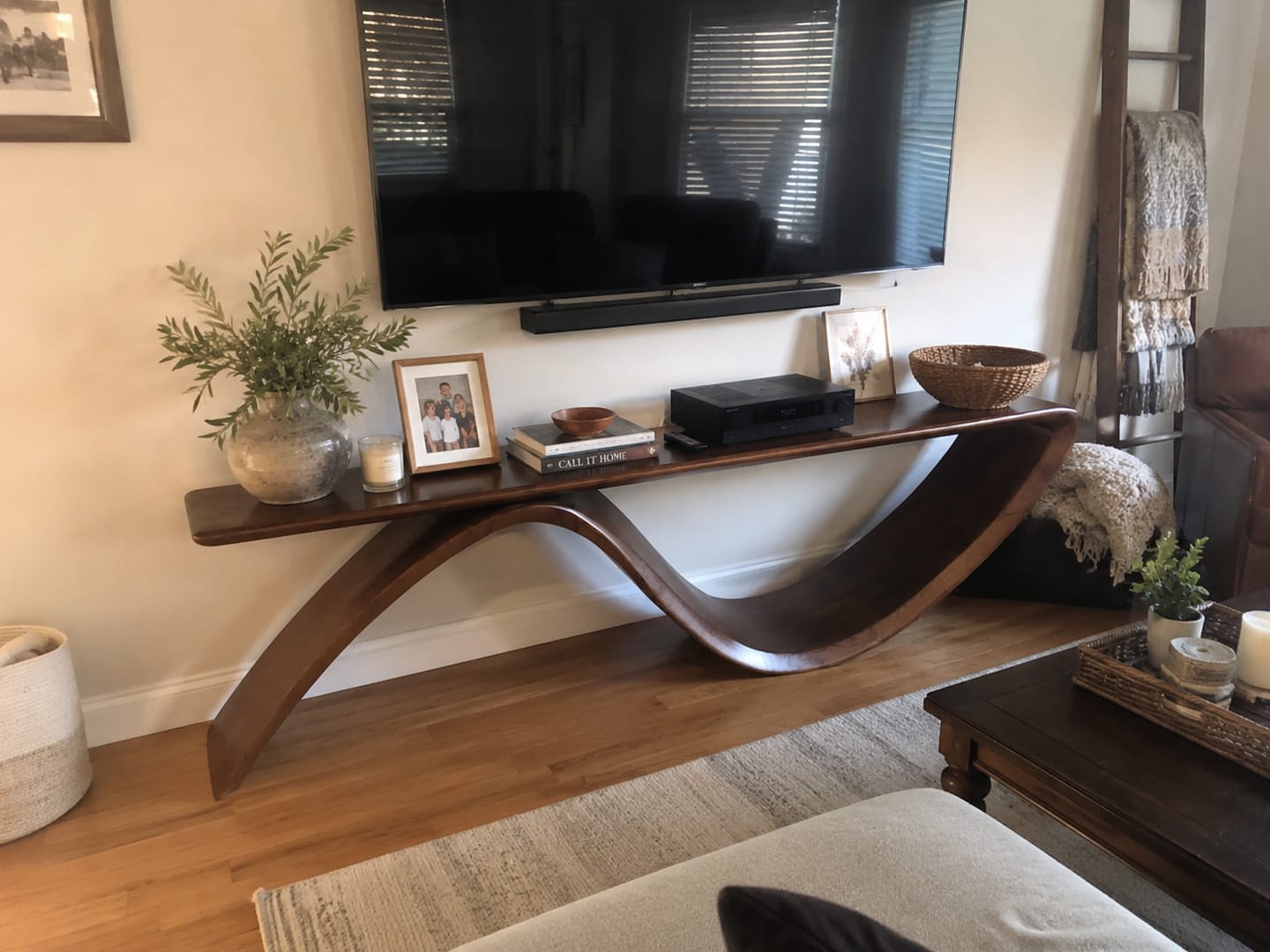 Customer photo review of Live Edge Corner Floating Shelves Solid Wood Wall Mounted Storage