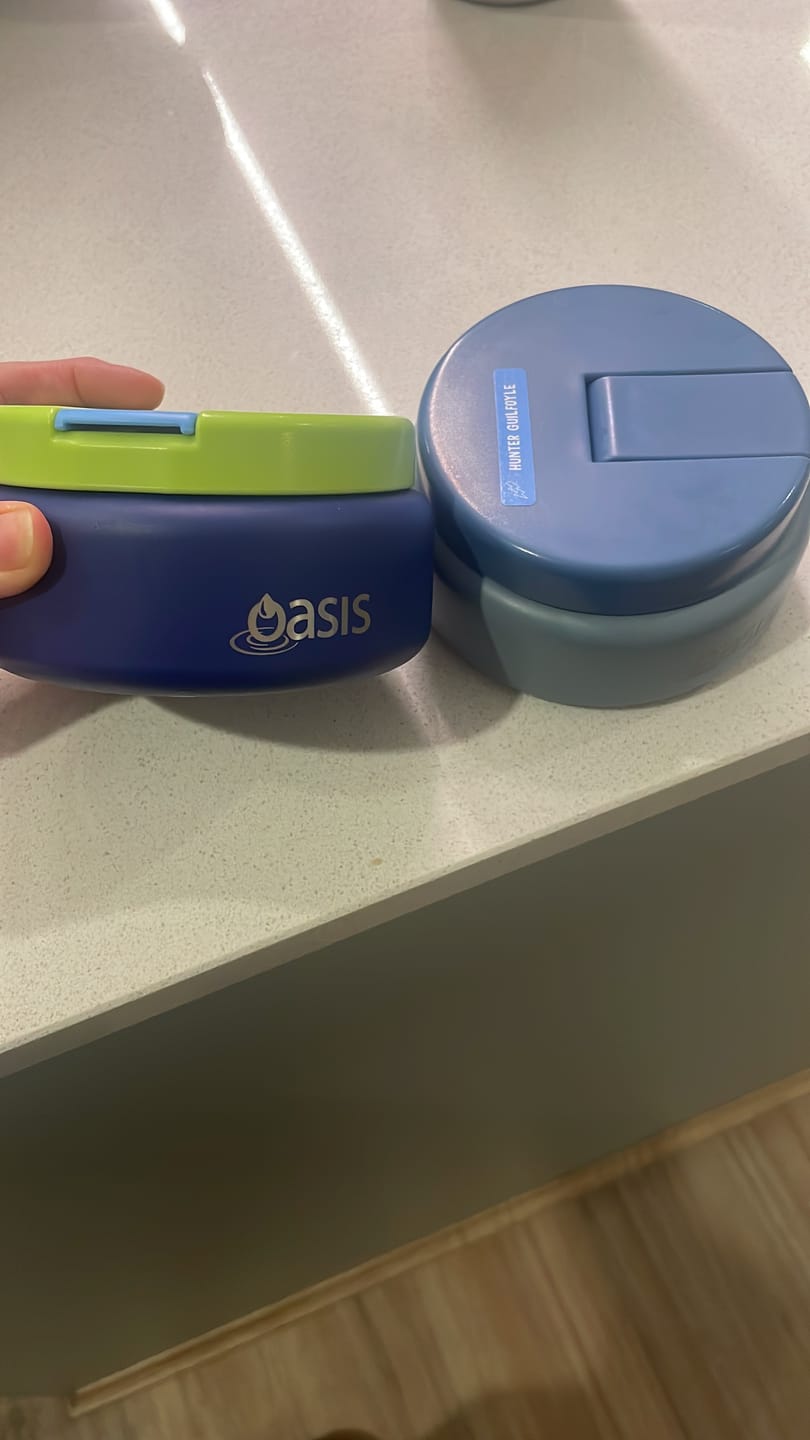 Customer photo review of Oasis Insulated Food Flask with Quick Release Lid - LUNCHBOX-SIZE - 230mL - Peacock Blue - PRE ORDER