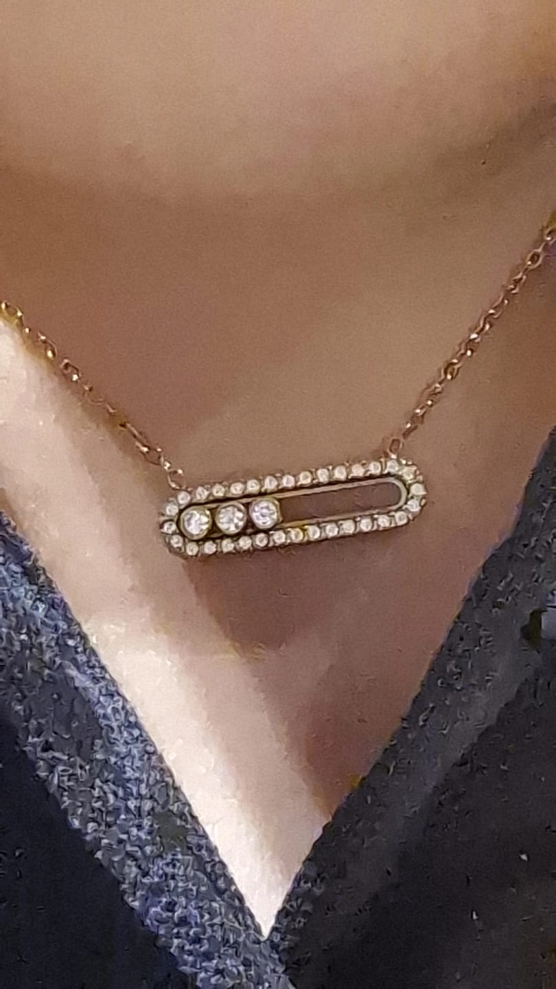 Customer photo review of Pave Soul Kette 18K Vergoldet