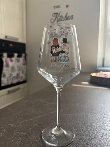 Customer photo review of Bestie per sempre– Calice da vino stampato con illustrazione per migliori amiche