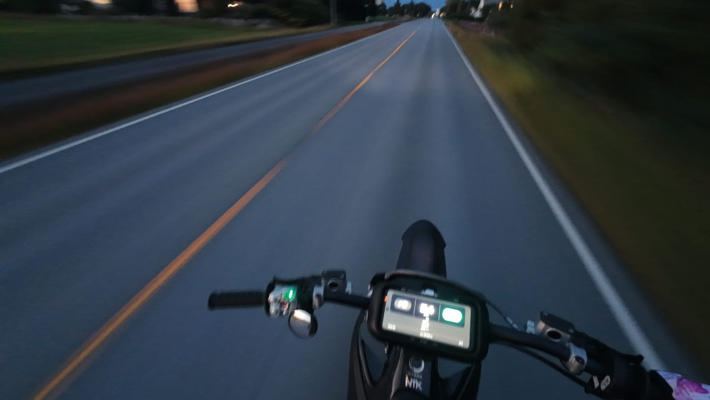 Customer photo review of bold. Mini Supermoto Mirrors