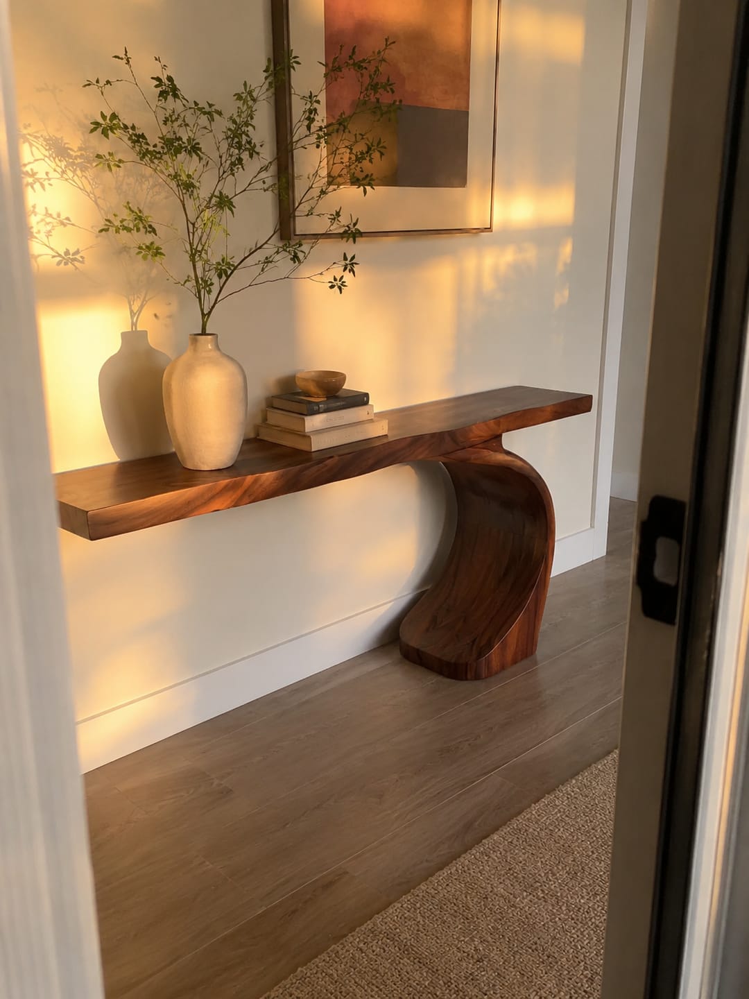Customer photo review of Live Edge Corner Floating Shelves Solid Wood Wall Mounted Storage