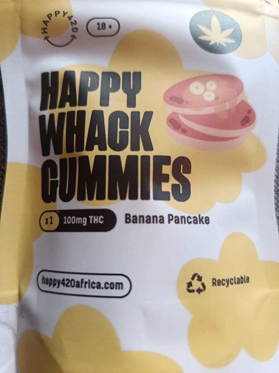 Customer photo review of THC Happy Whack Gummies - Banana Pancake