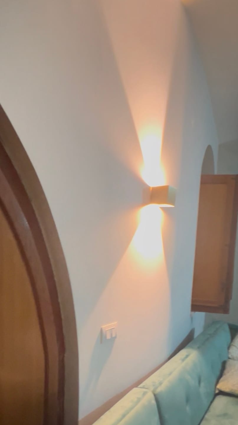 Customer photo review of Modern Small Cube LED Mini Wall Sconce