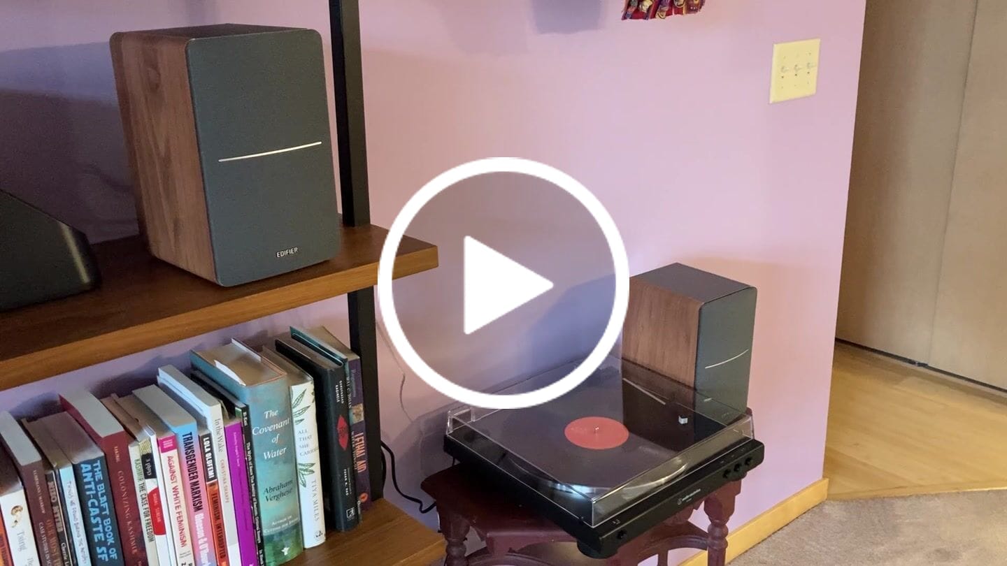 Customer video review of R1280T Powered Bookshelf Speakers (Certified Refurbished)