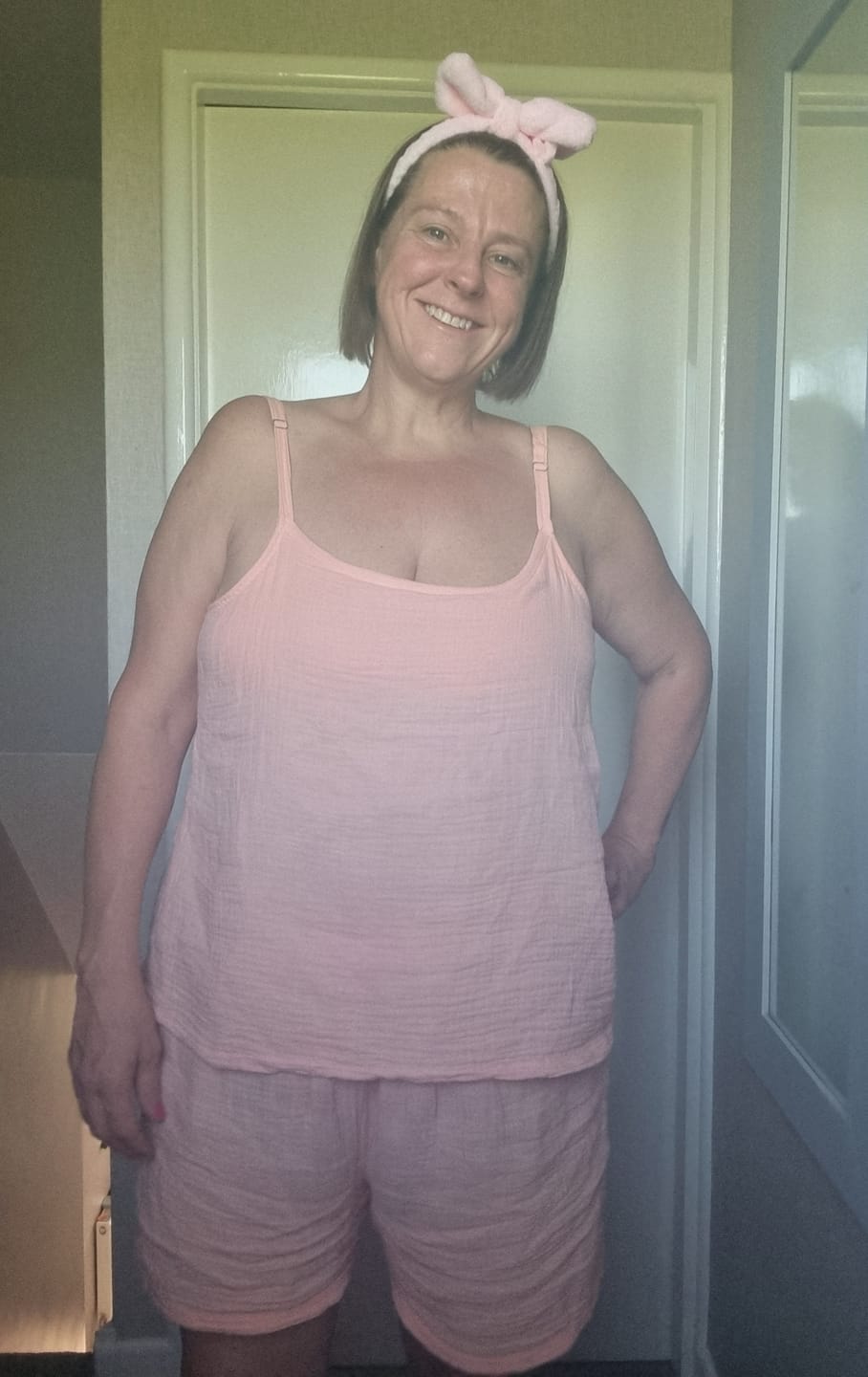 Customer photo review of Special Offer Peach Double Gauze Fabric