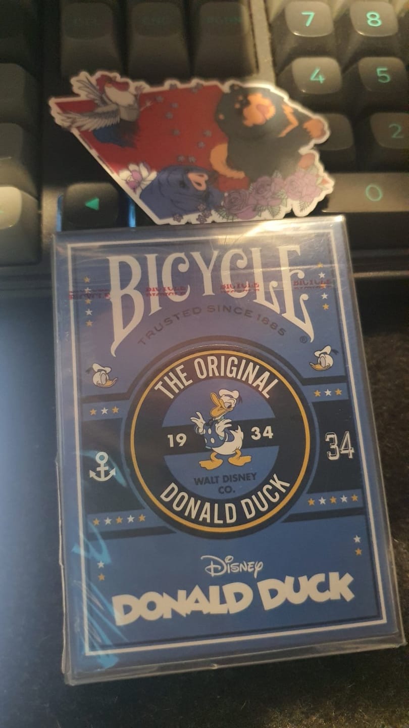 Customer photo review of Bicycle Disney Donald Duck Playing Cards