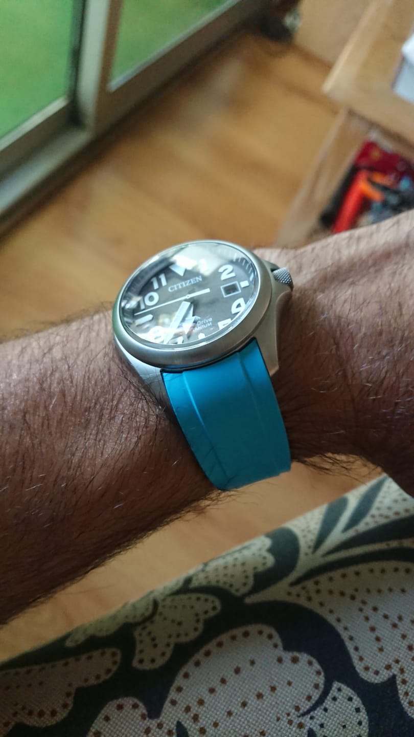 Customer photo review of SKX Vulcanized Curved End strap