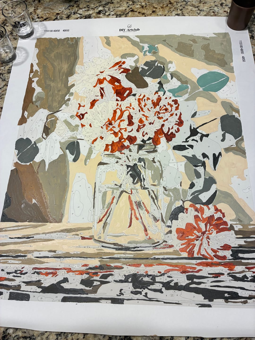Customer photo review of Marigold bouquet | Paint by Number