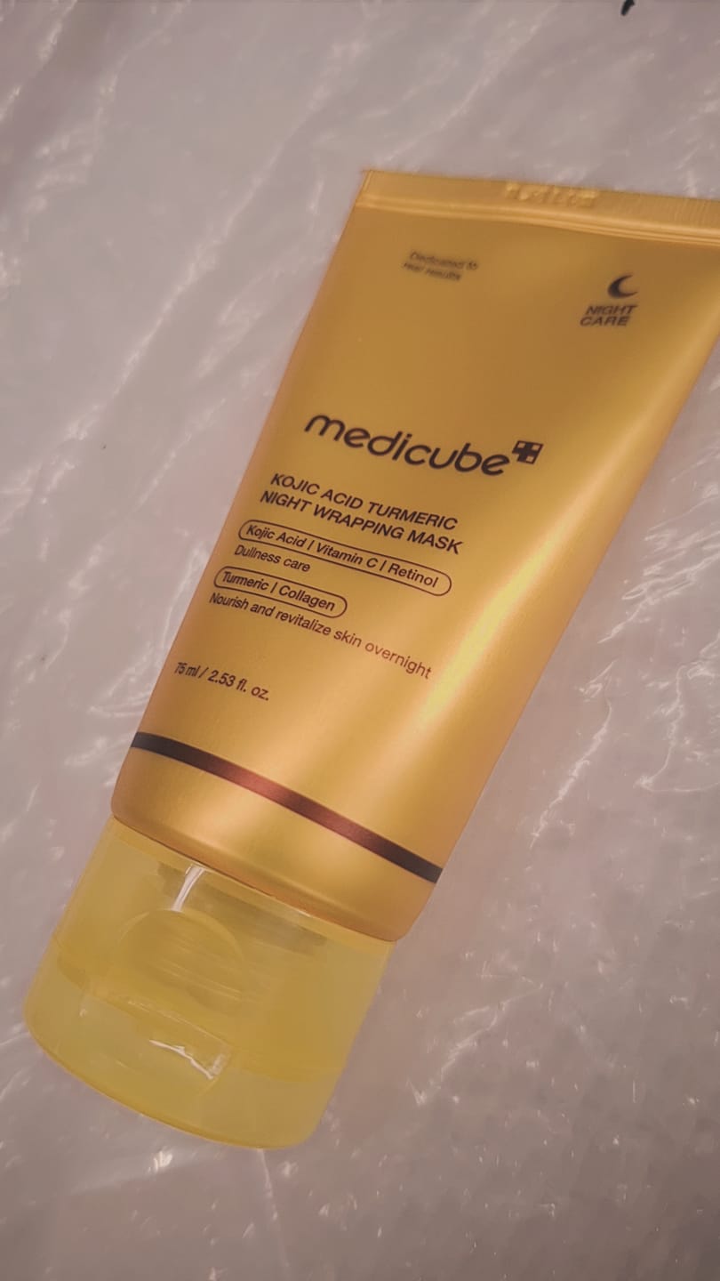 Customer photo review of MEDICUBE Kojic Acid Turmeric Night Wrapping Mask 75ml