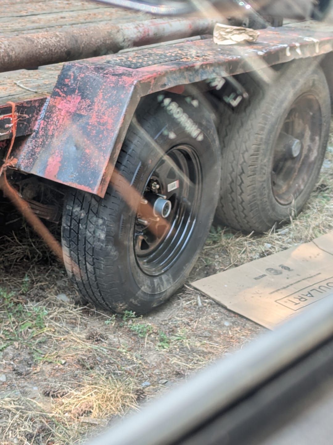 Customer photo review of 3500 lb Trailer Axle With Brakes | Round Straight