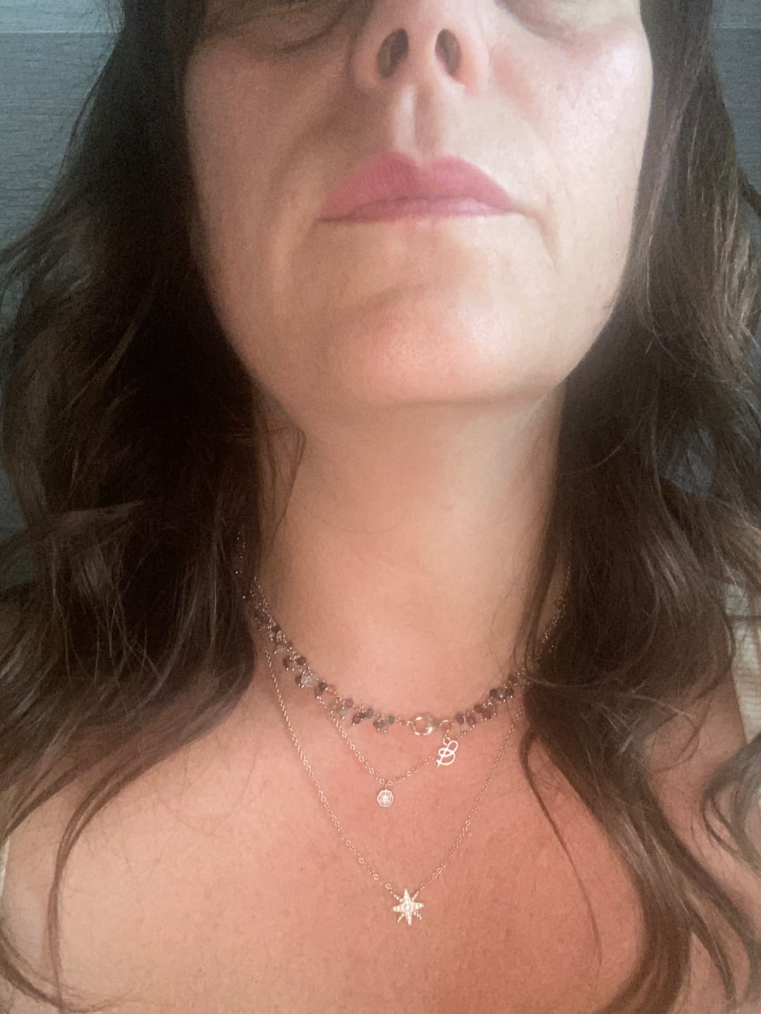 Customer photo review of Collana con Piccoli Ciondoli in Quarzo Multicolore