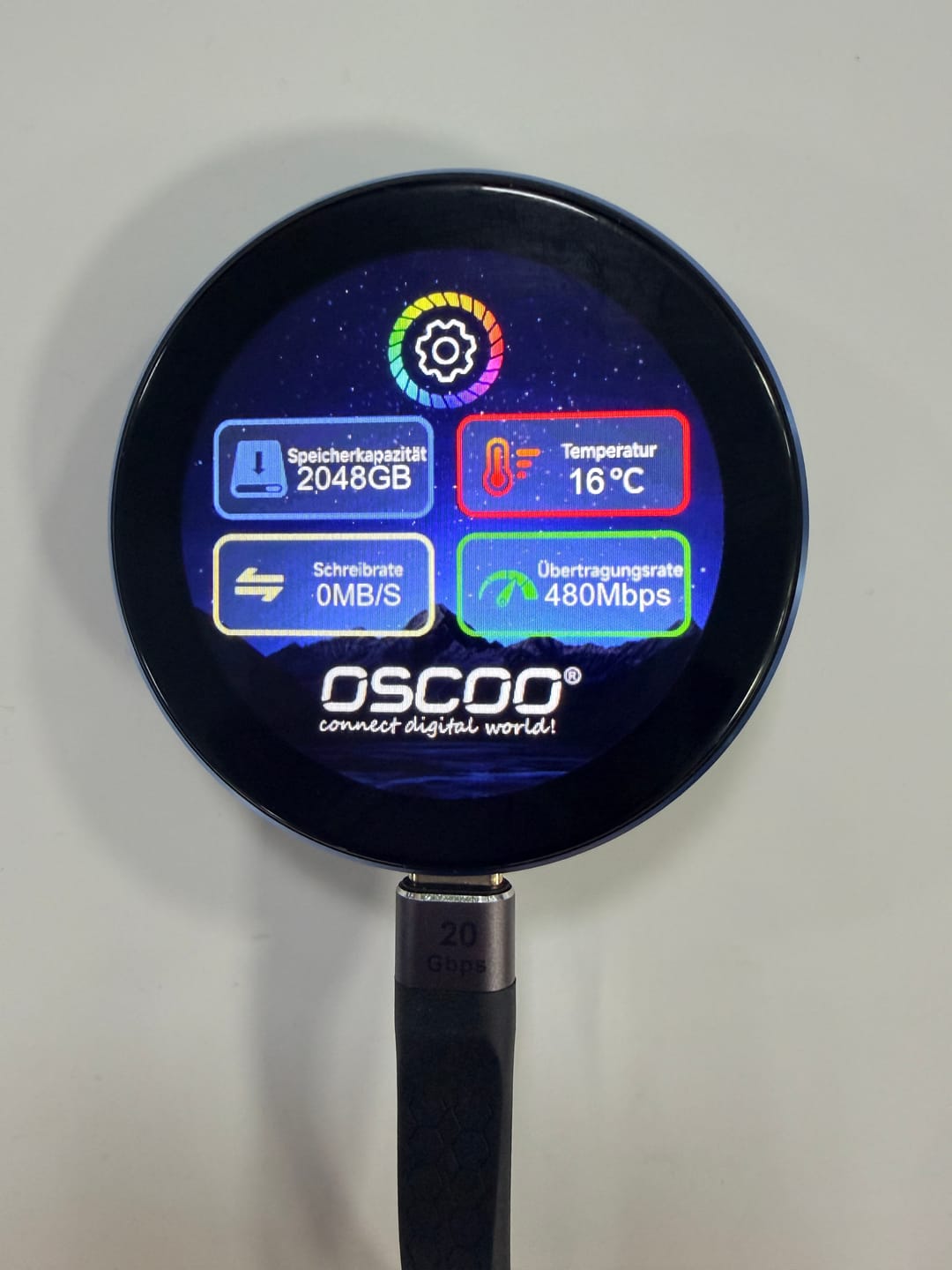 Customer photo review of MD600 20Gbps Magnetic Portable SSD with Password Protection and Smart Display