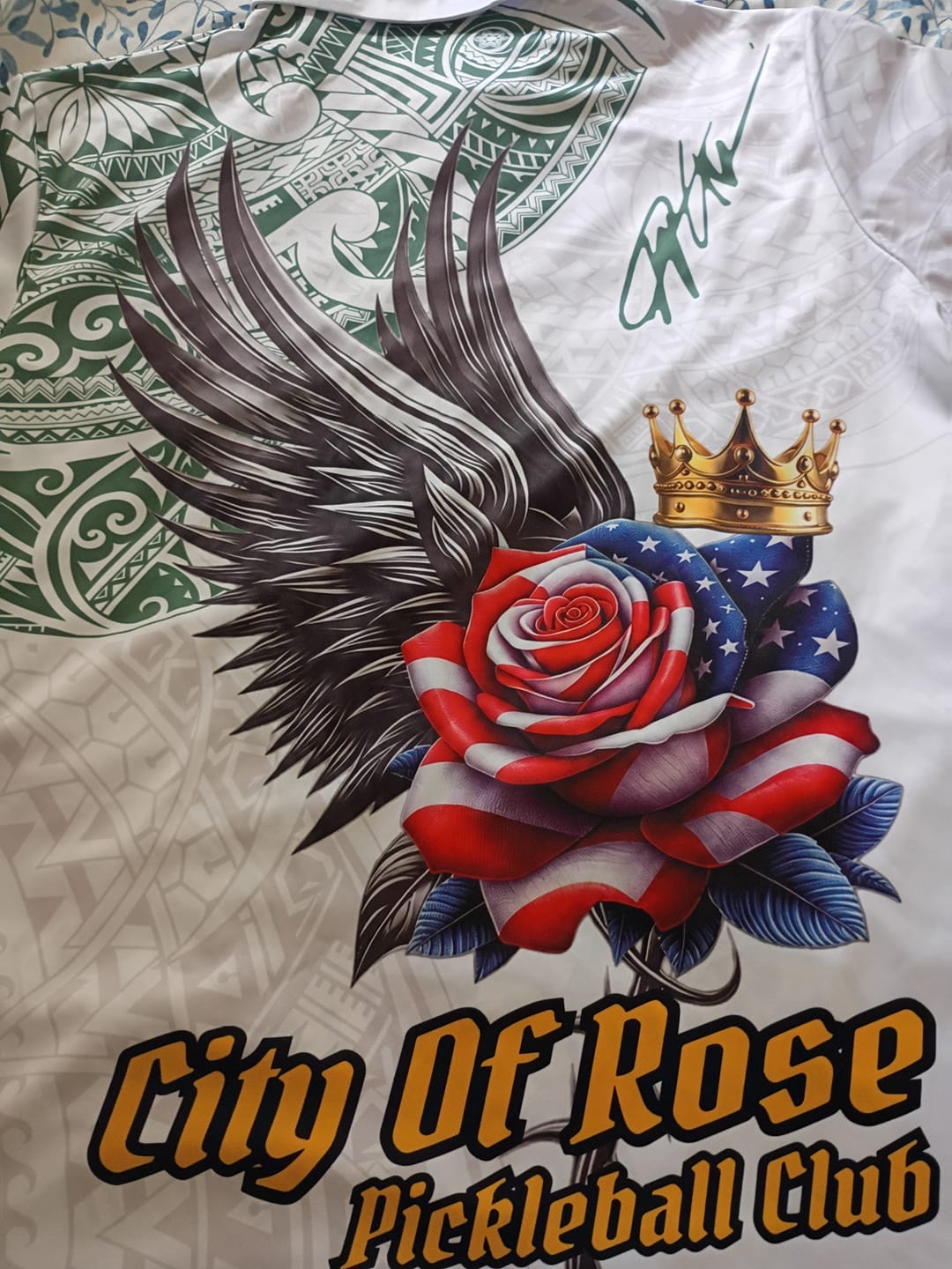 Customer photo review of Pickleball Club Polo Shirt City Of Rose