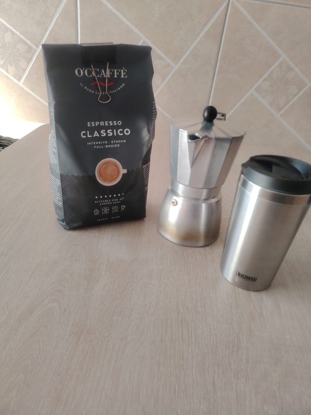 Customer photo review of Occaffe Grano Molido Espresso Classico Intenso 1kg