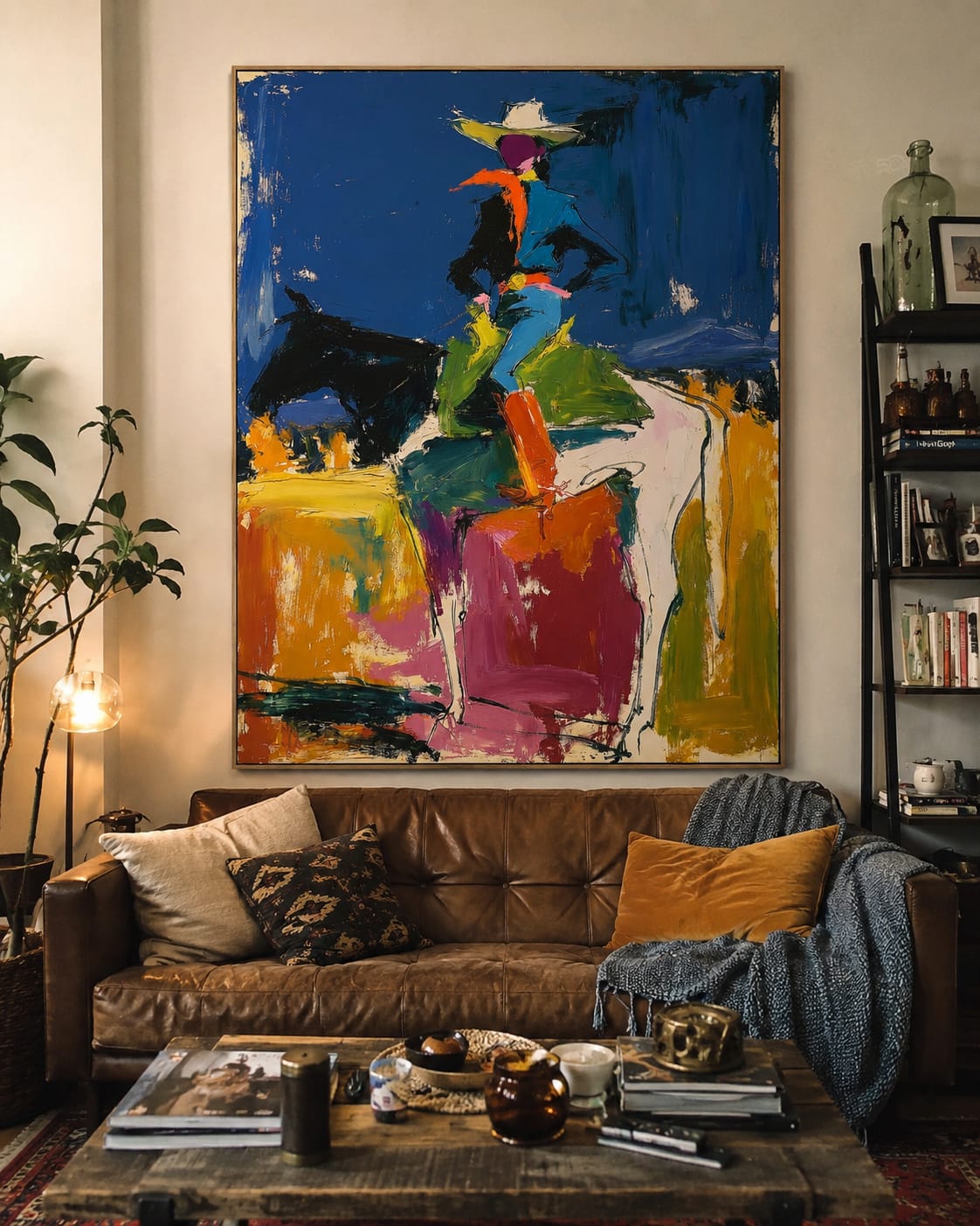 Customer photo review of Blue Spur-Cowgirl Horse Painting
