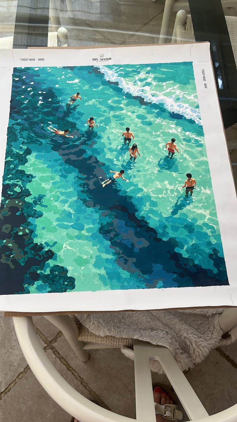 Customer photo review of Clear Waters | Paint by Number