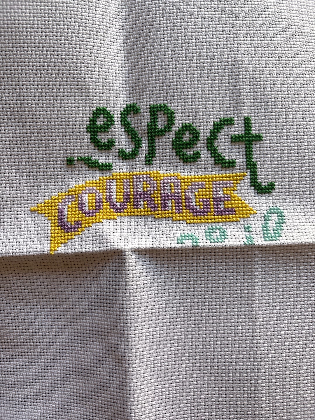 Customer photo review of Positivity Blooms - Cross Stitch Kit