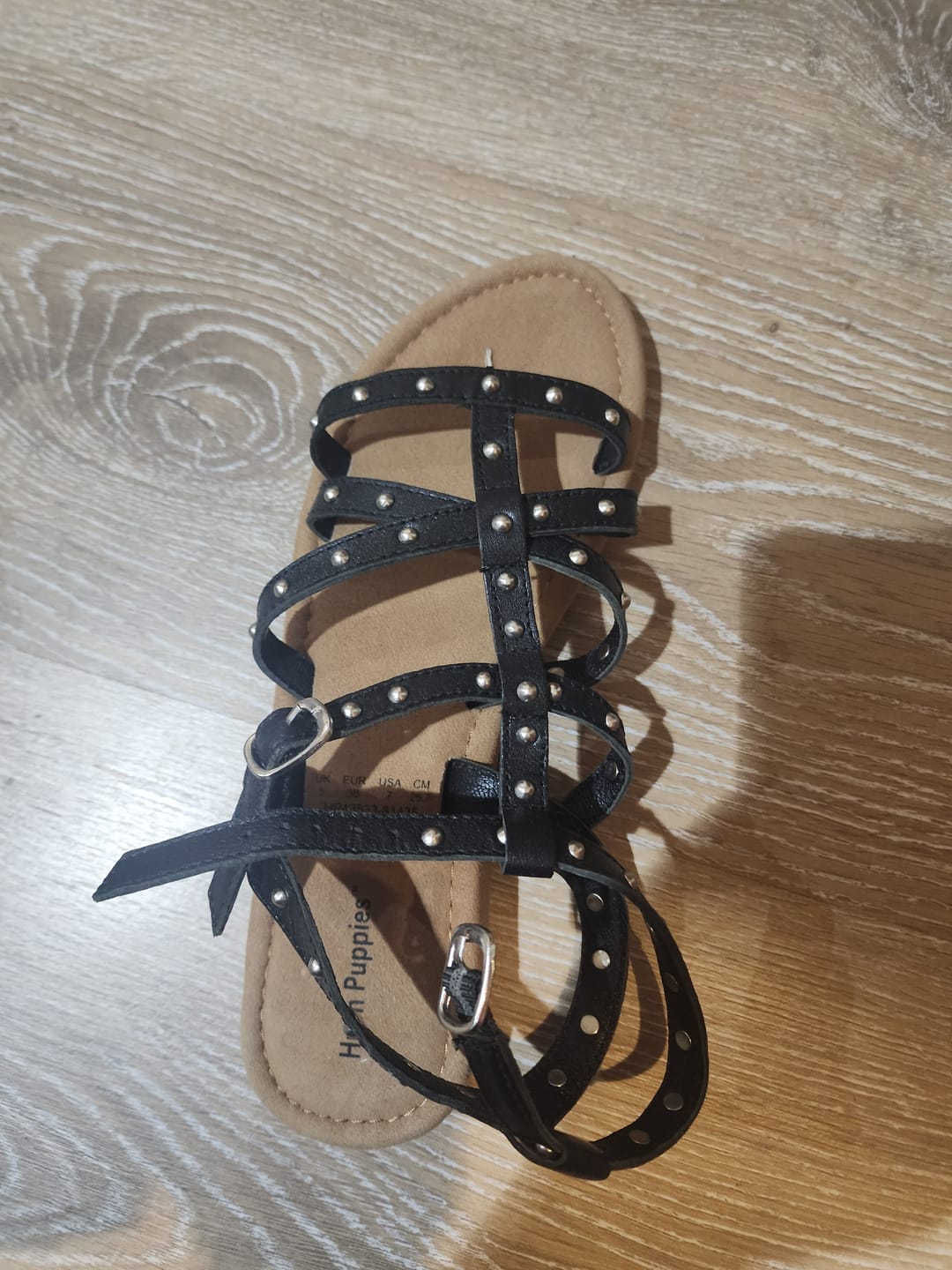 Customer photo review of Black Tori Gladiator Sandals