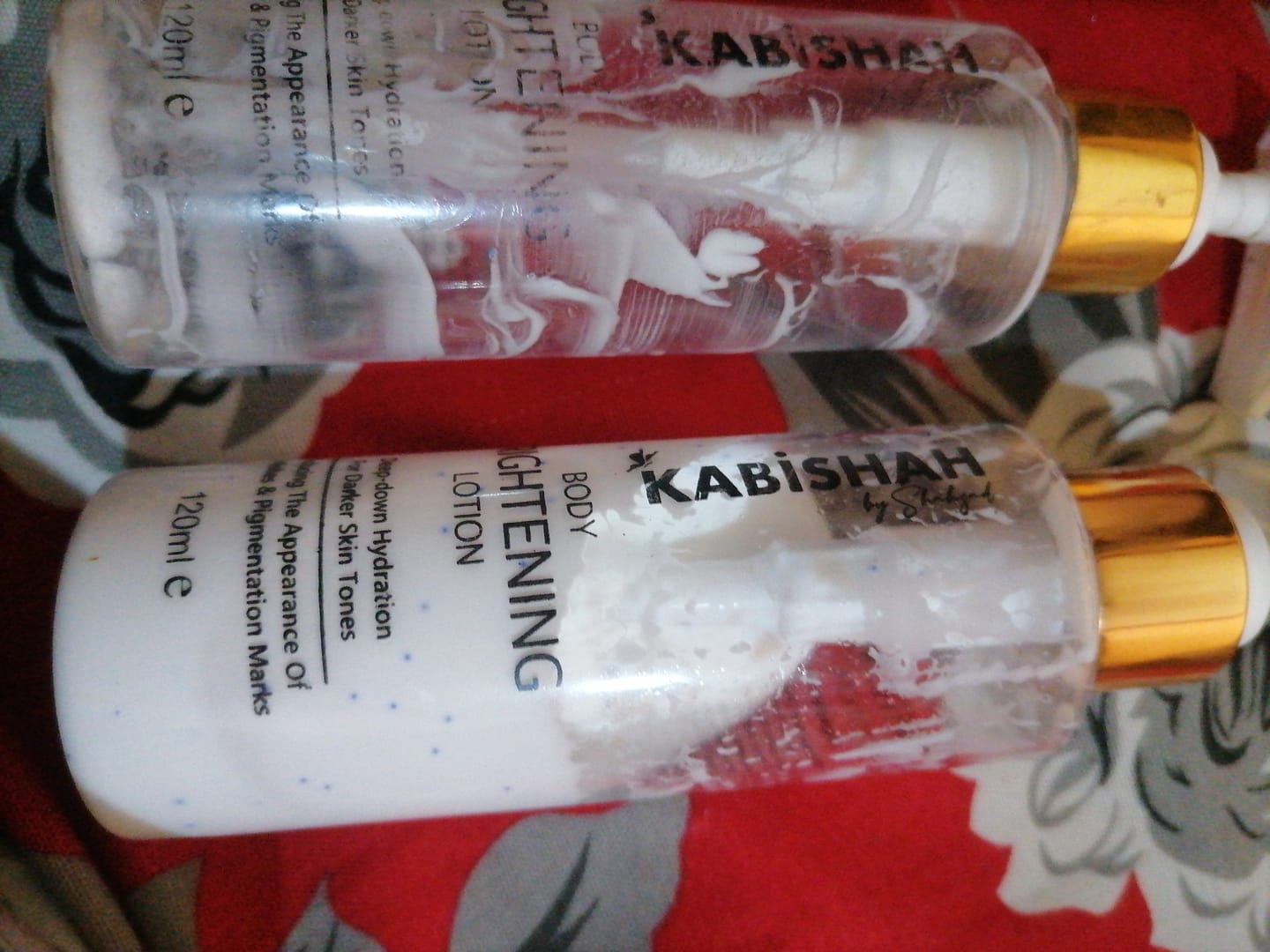 Customer photo review of DazzleSkin Body Hydrating Lotion Double Pack