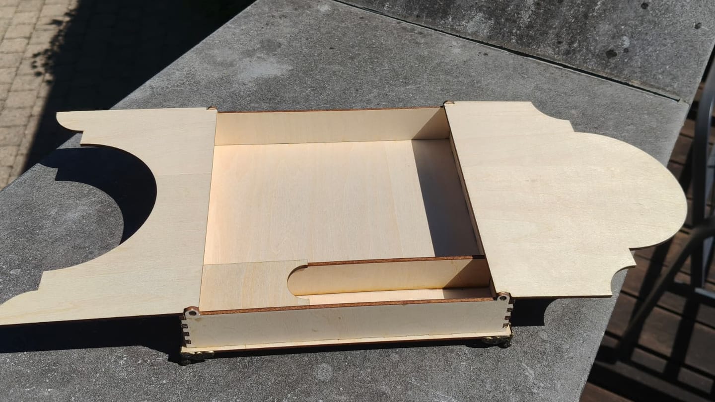 Customer photo review of Wooden photo box laser cut svg file