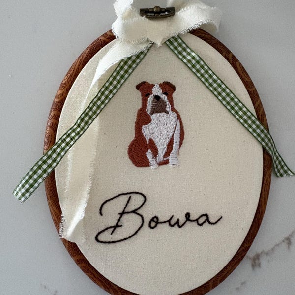 Customer photo review of Custom Dog Embroidery Hoop