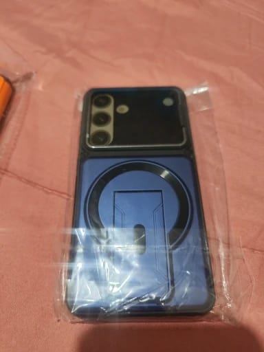 Customer photo review of LuxuryKase Hybrid Armour Case | Built-In Foldable Kickstand | Flip Camera Lens Protection Frame Design | MagSafe Compatible | Rugged PC & TPU Cover For iPhone & Samsung Series