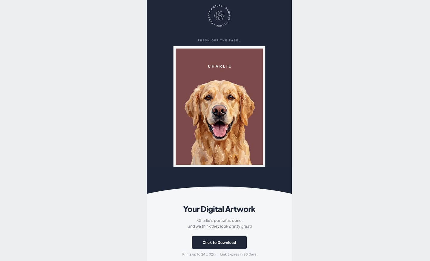 Customer photo review of The Modern Pet Portrait