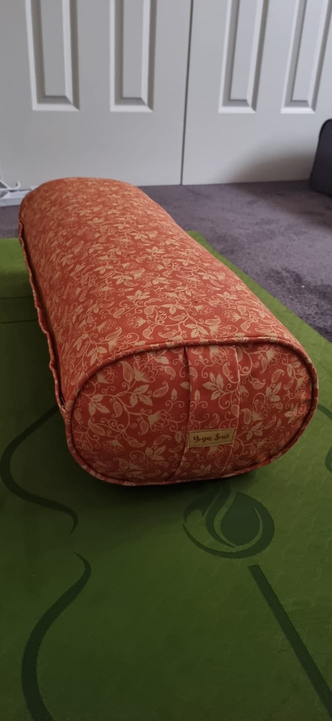Customer photo review of Oval Yoga Bolster | Shanti Lotus| Sunset