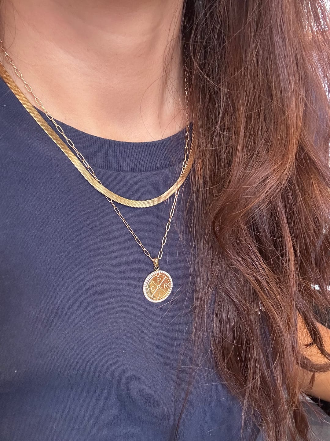 Customer photo review of Engravable Compass With Stones