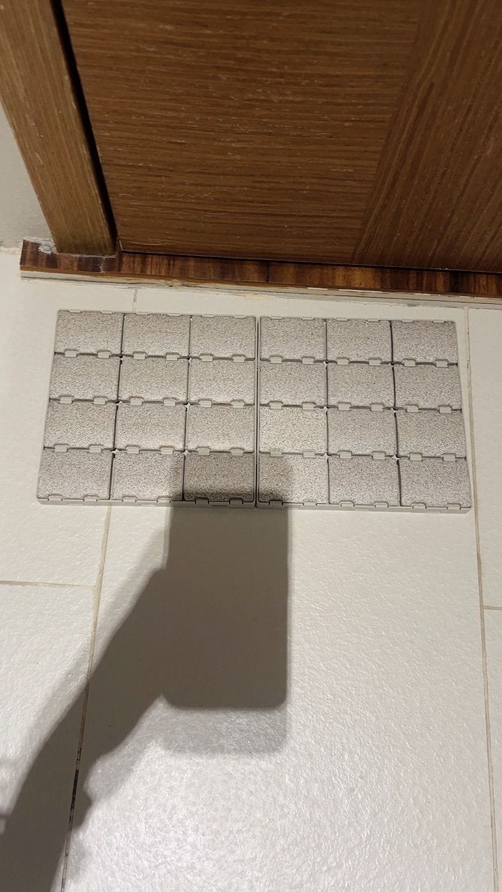Customer photo review of Diatomite Replacement Tiles for Modular Bath Mat (6 Tiles)