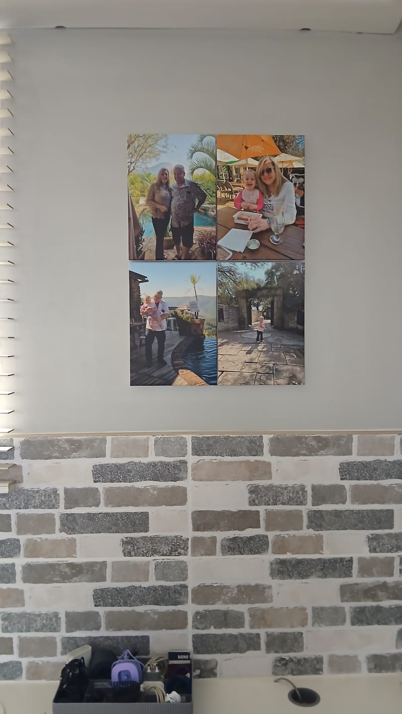 Customer photo review of 4 x A4 Canvas Combo