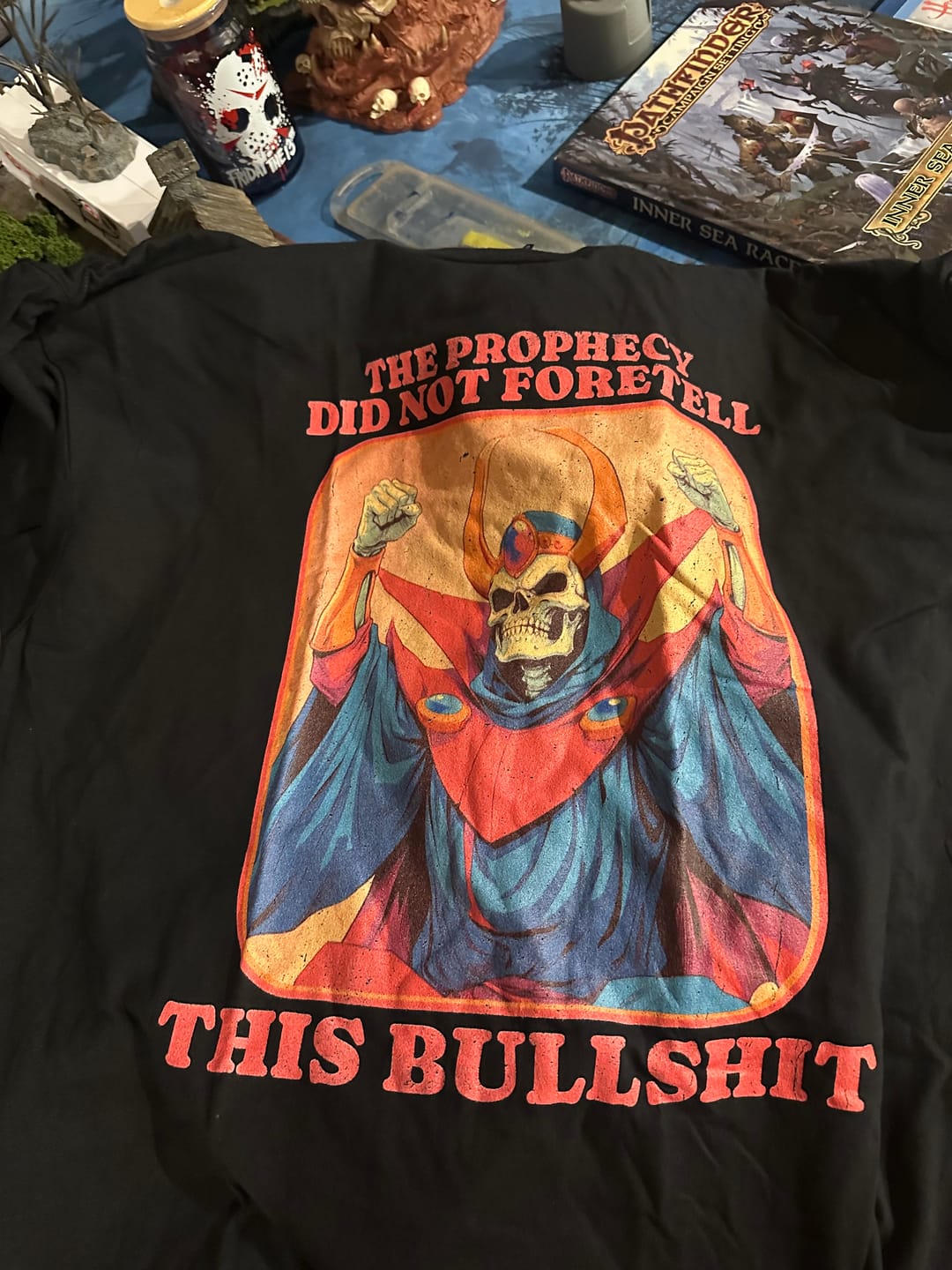 Customer photo review of Prophecy Failed T-Shirt