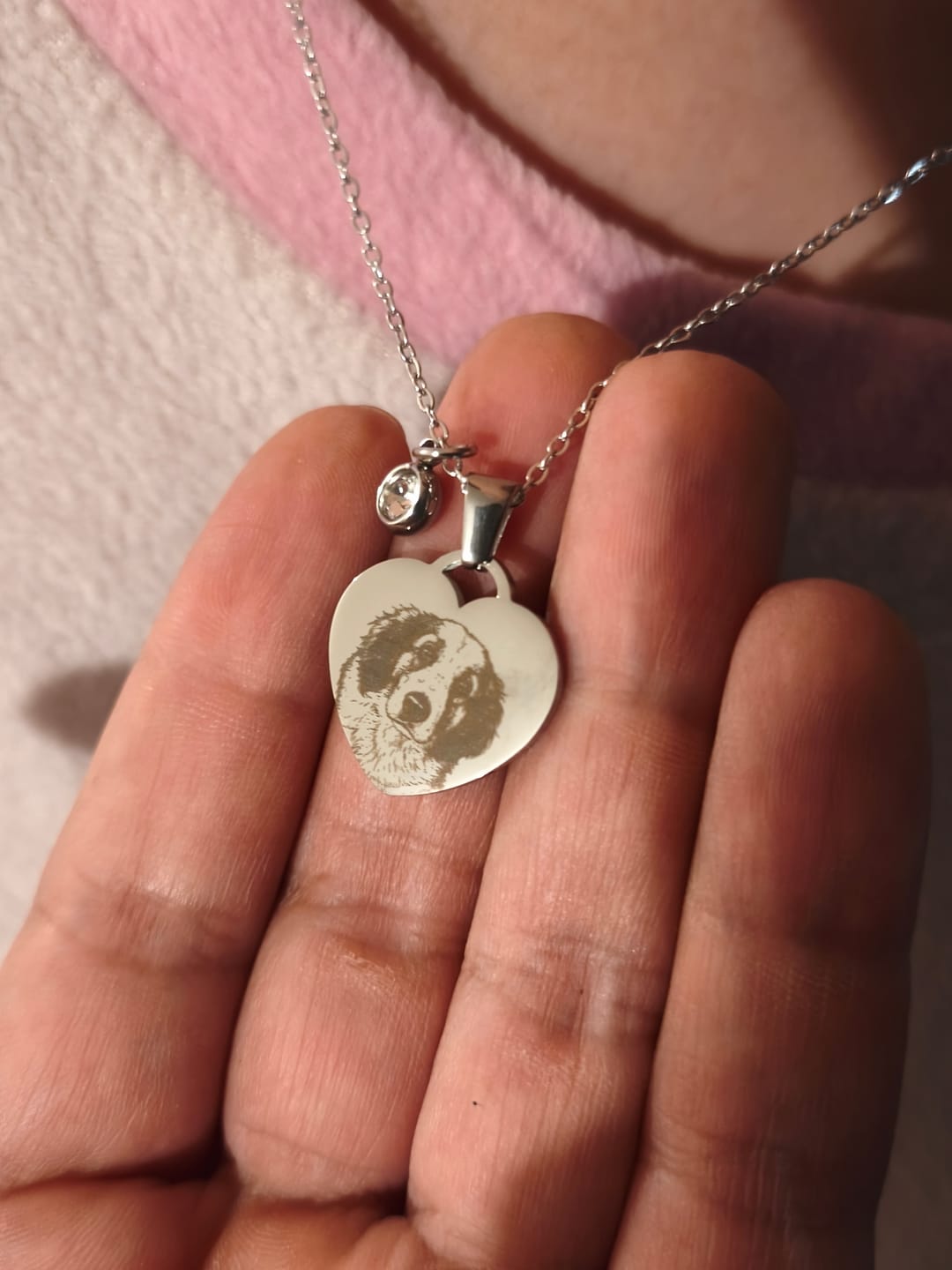 Customer photo review of Collar Grabado con la foto de tu Amigo Fiel 🐶