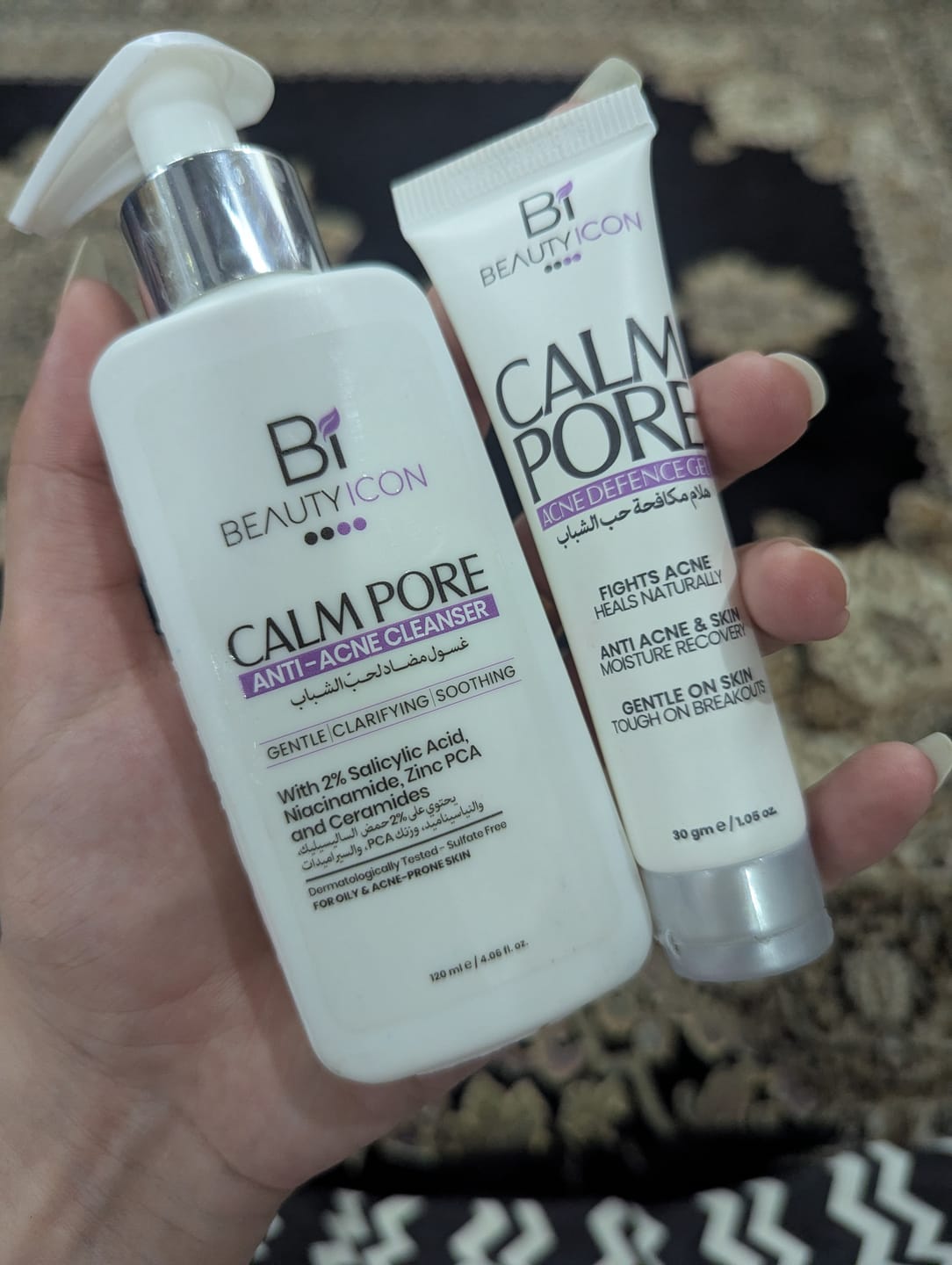 Customer photo review of Calm Pore Acne Defence Gel