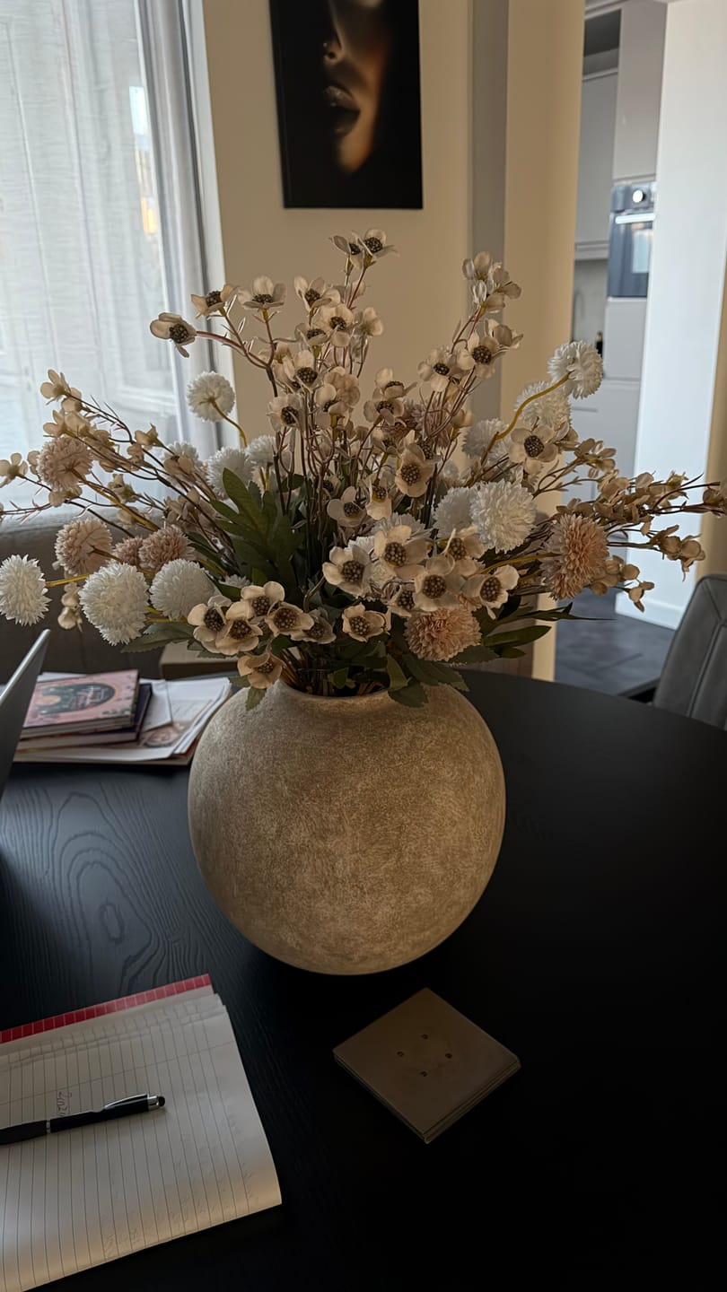 Customer photo review of Wax Arrangement - Beige mix