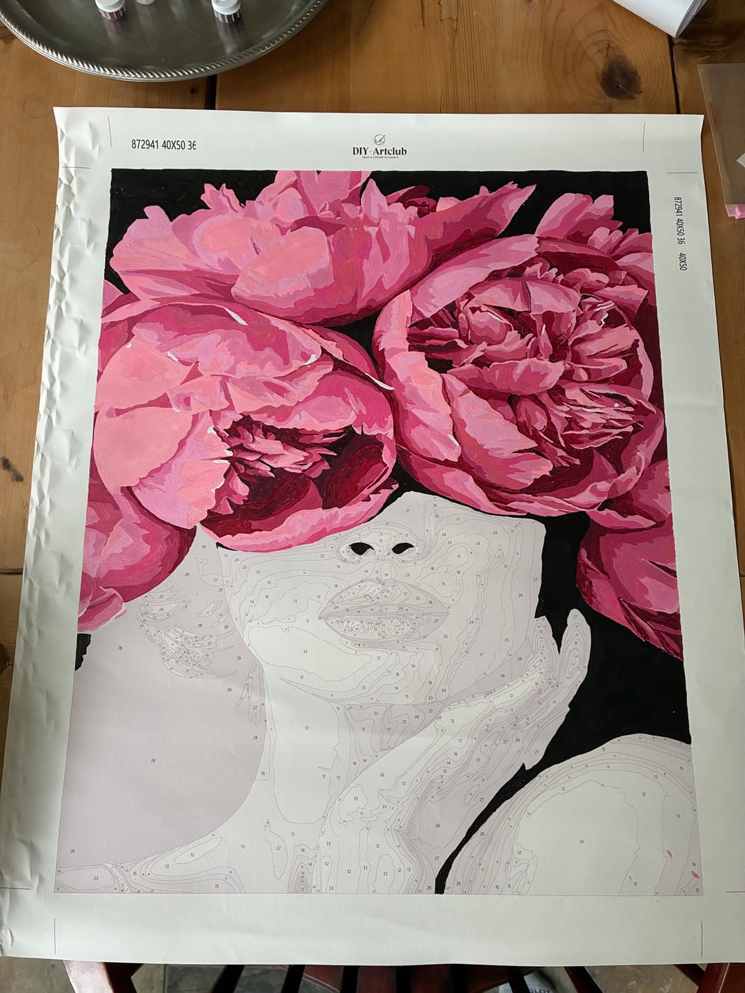 Customer photo review of Noir Woman | Paint by Numbers