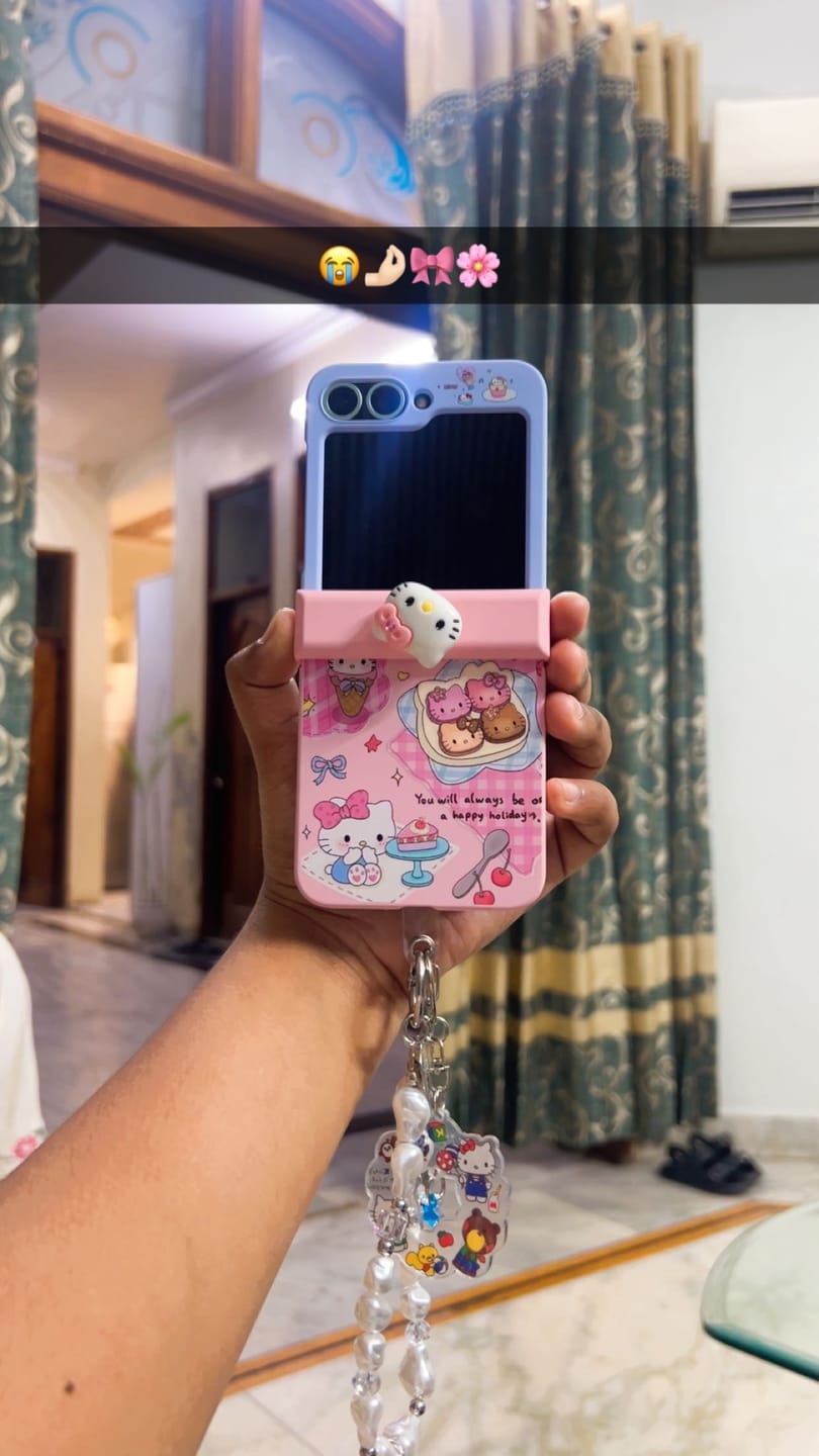 Customer photo review of Dessert Samsung Z Flip Case with Beaded Charm