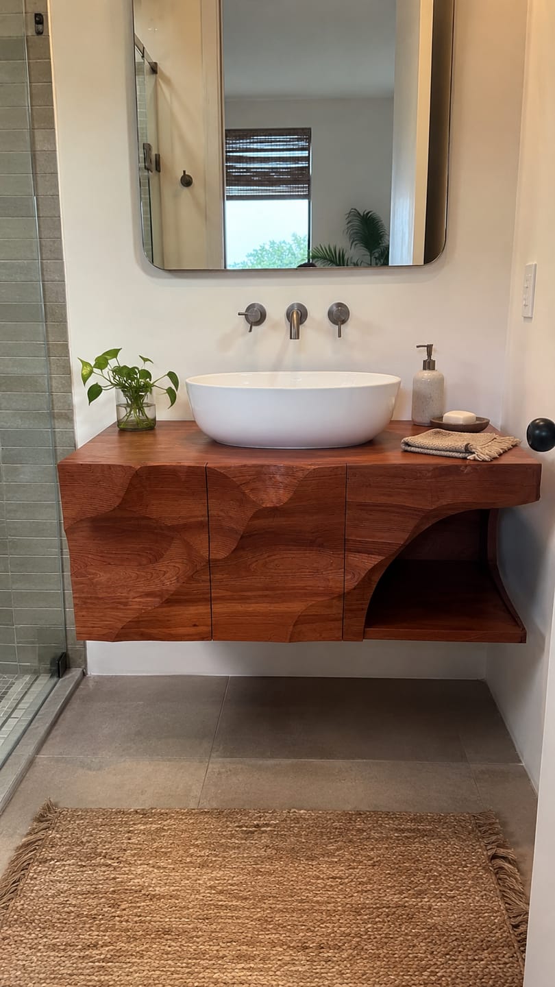 Customer photo review of Live Edge Corner Floating Shelves Solid Wood Wall Mounted Storage