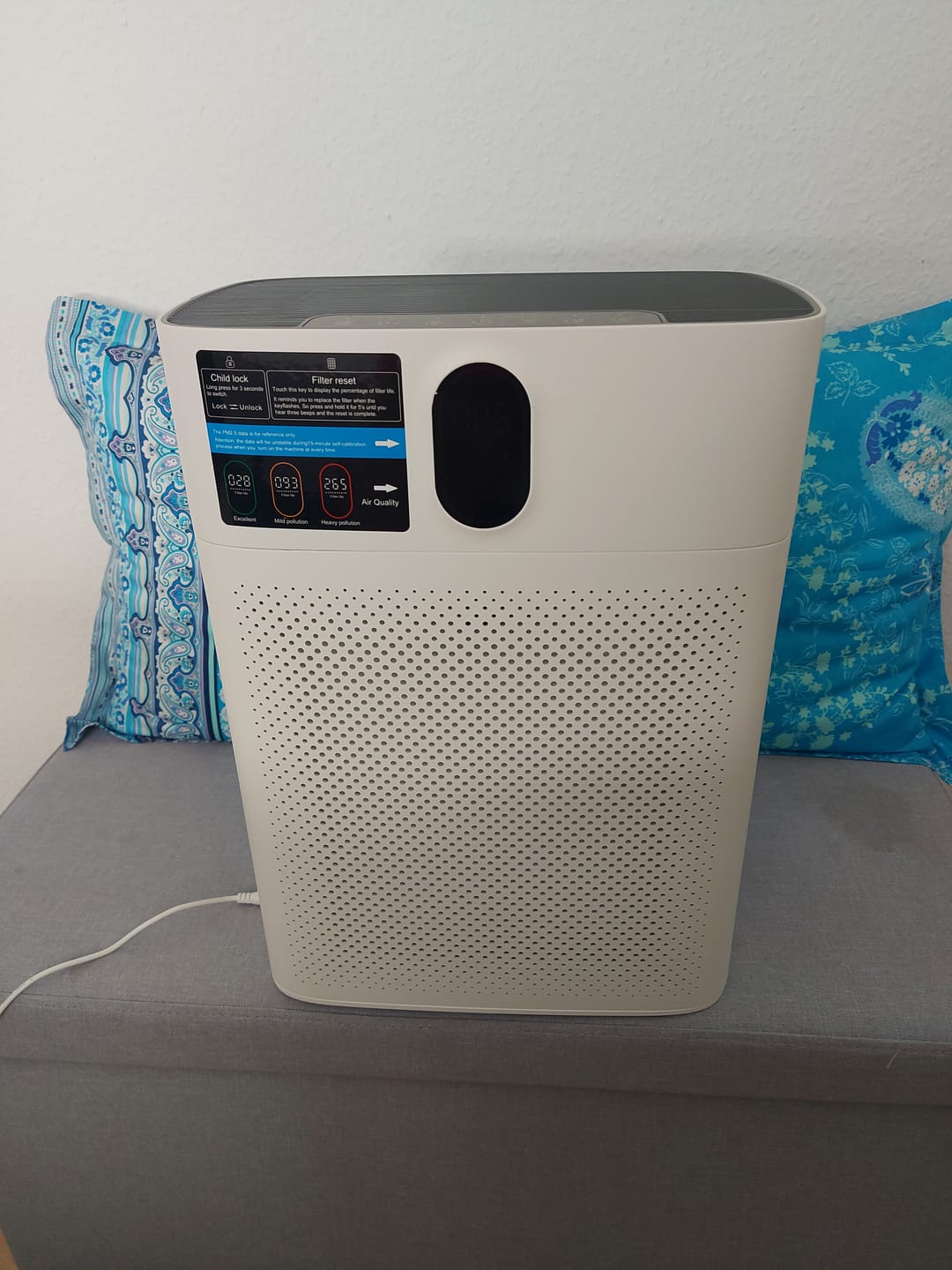Customer photo review of Smart Luftreiniger V1 Pro – Leistungsstarke HEPA-Filterung mit PM2.5-Sensor, App- und Sprachsteuerung für saubere Raumluft