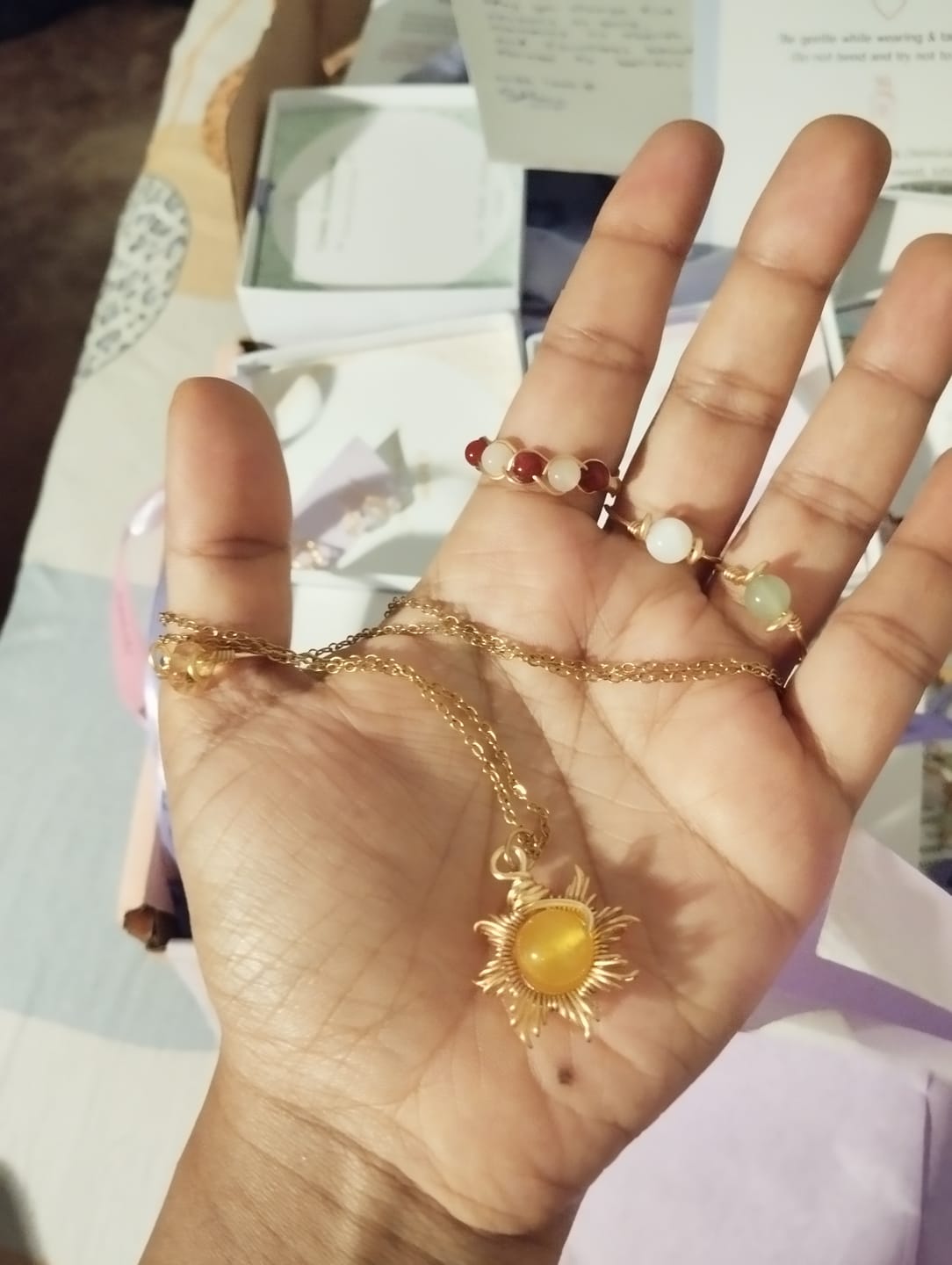 Customer photo review of Dainty Irregular Citrine Ring