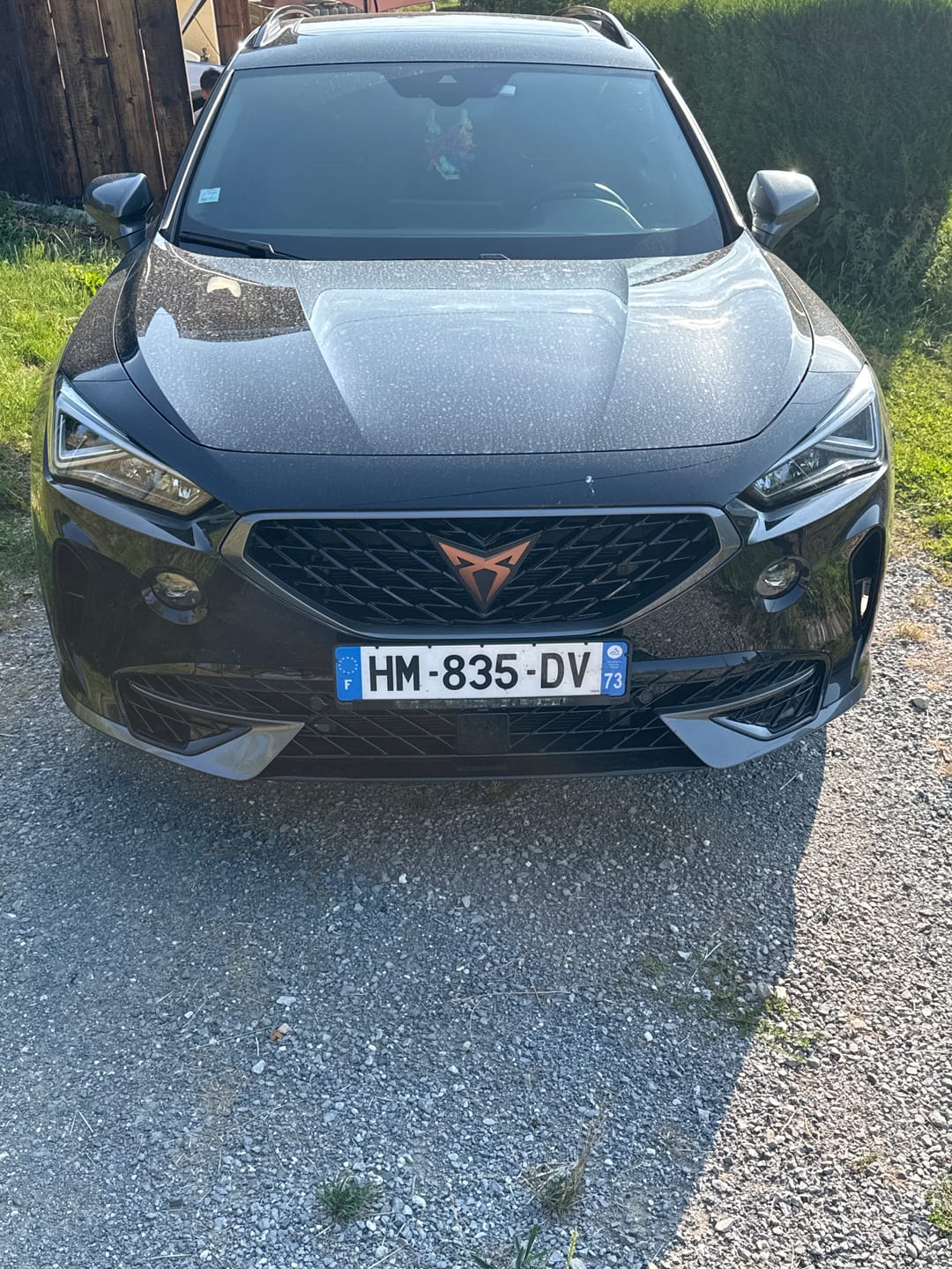 Customer photo review of Plaque auto plexiglass homologuée