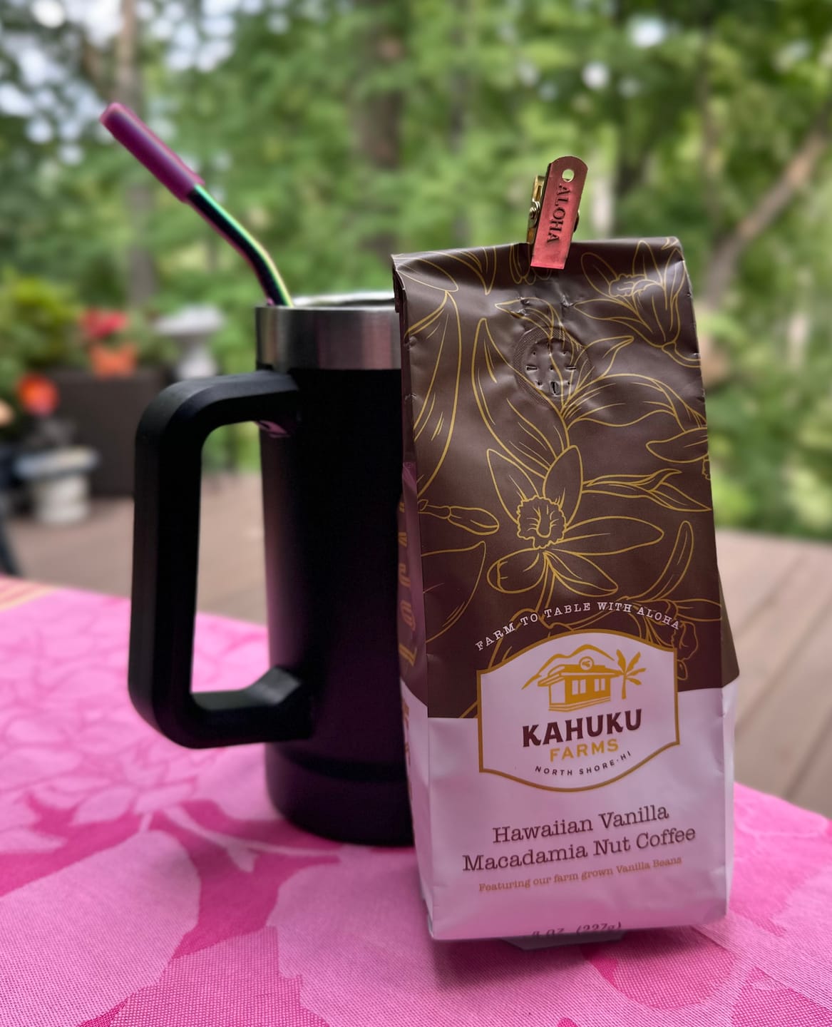 Customer photo review of Hawaiian Vanilla Macadamia Nut Coffee