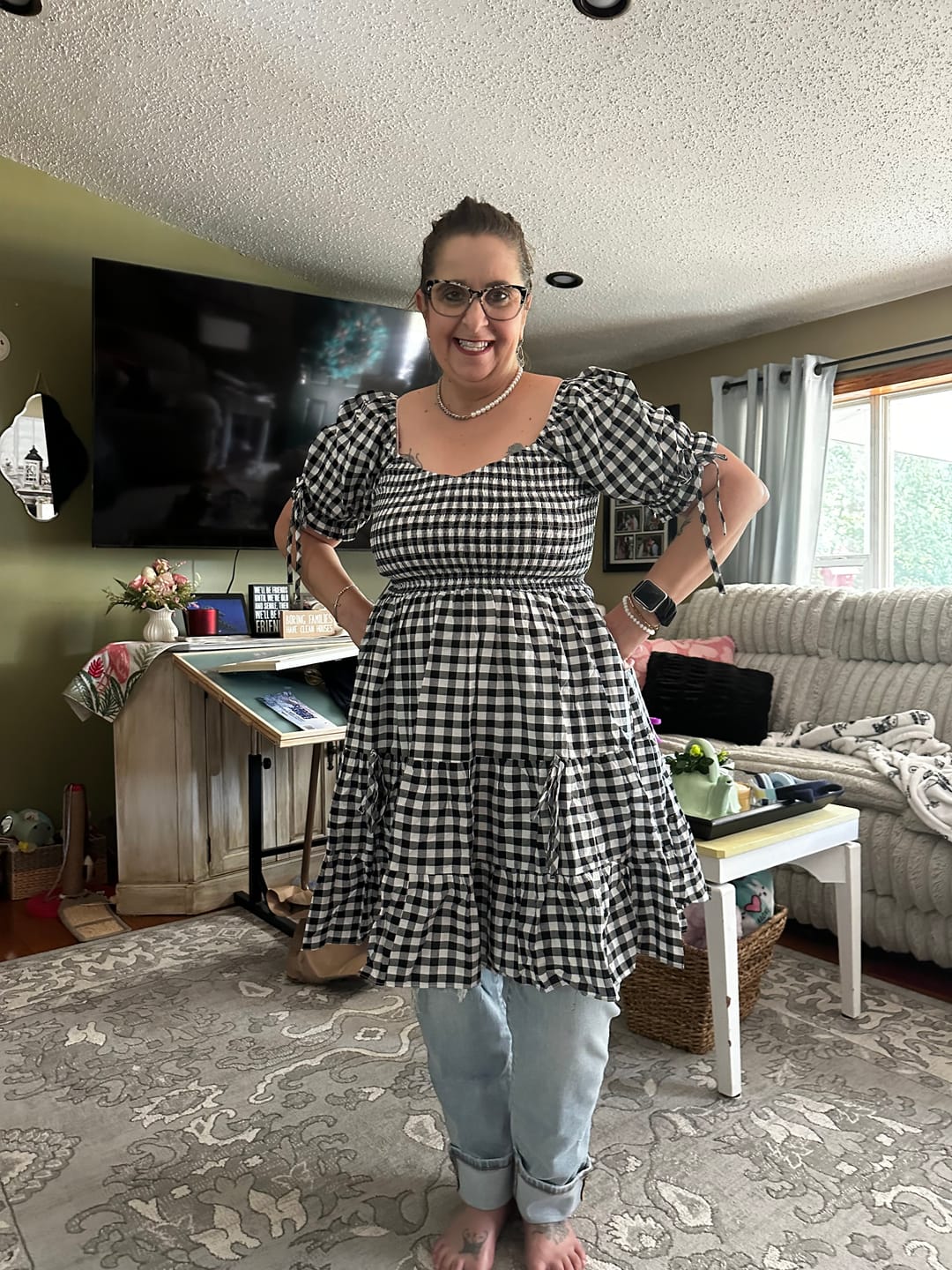Customer photo review of Truth Be Told Dress - Black - Final Sale