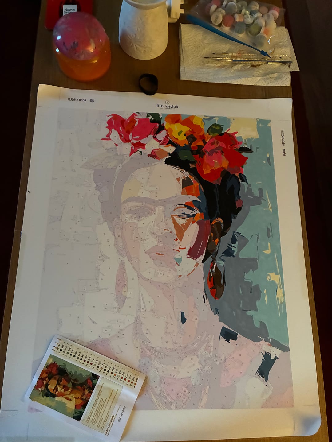 Customer photo review of Expressive Frida | Paint by Number