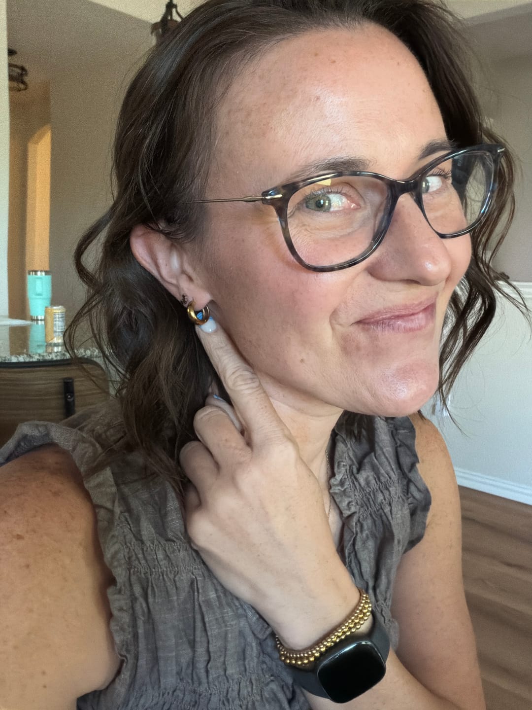 Customer photo review of Amara Hoop Earrings (Bundle)